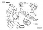 Bosch 0 601 936 4B3 GSR 14,4 VES-2 Batt-Oper Screwdriver 14.4 V / GB Spare Parts GSR14,4VES-2